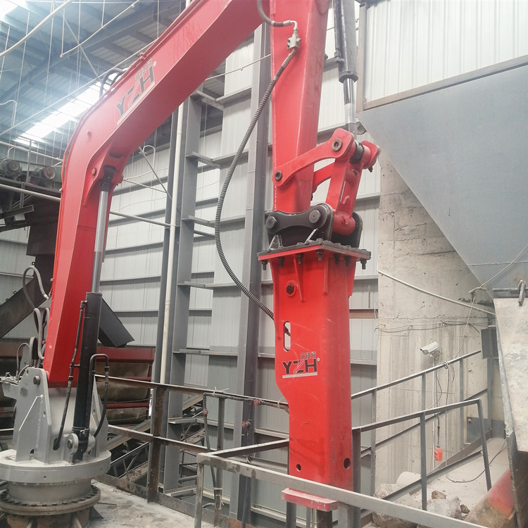 Sistema de pluma rompe rocas con pedestal