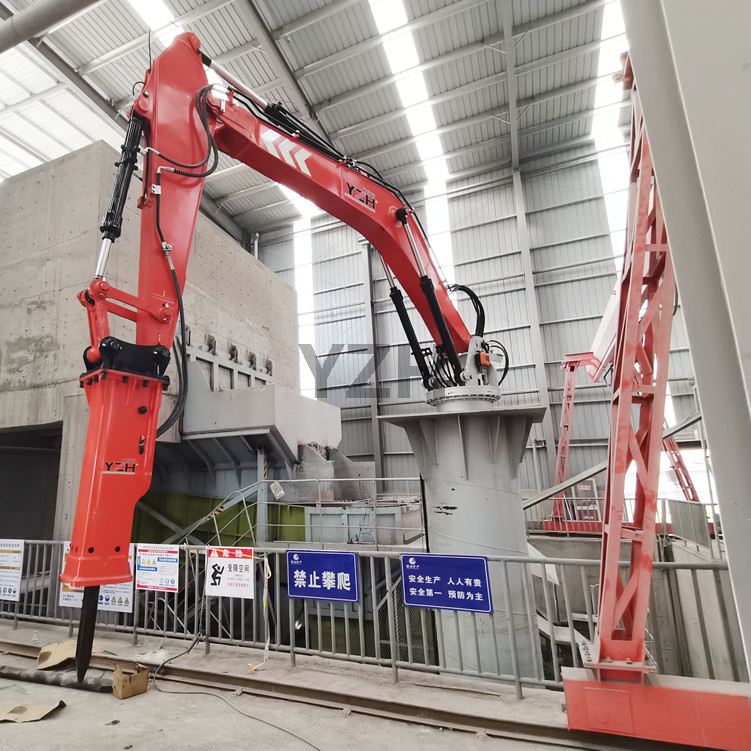 Sistema de pluma de triturador de rocas estacionario de China